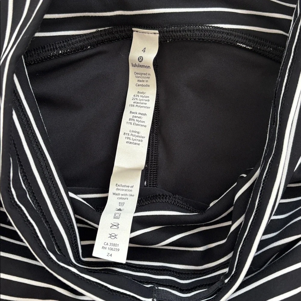NWOT Lululemon Train Times Striped Leggings Tights 25